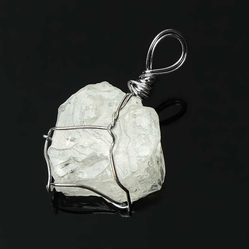 Кулон горный хрусталь Бразилия (биж. сплав) кристалл 4-4,5 см
