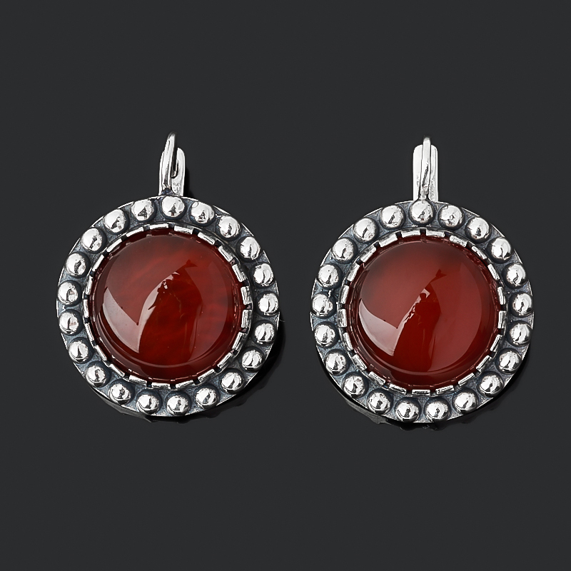 

Серьги сердолик (серебро 925 пр. оксидир.)