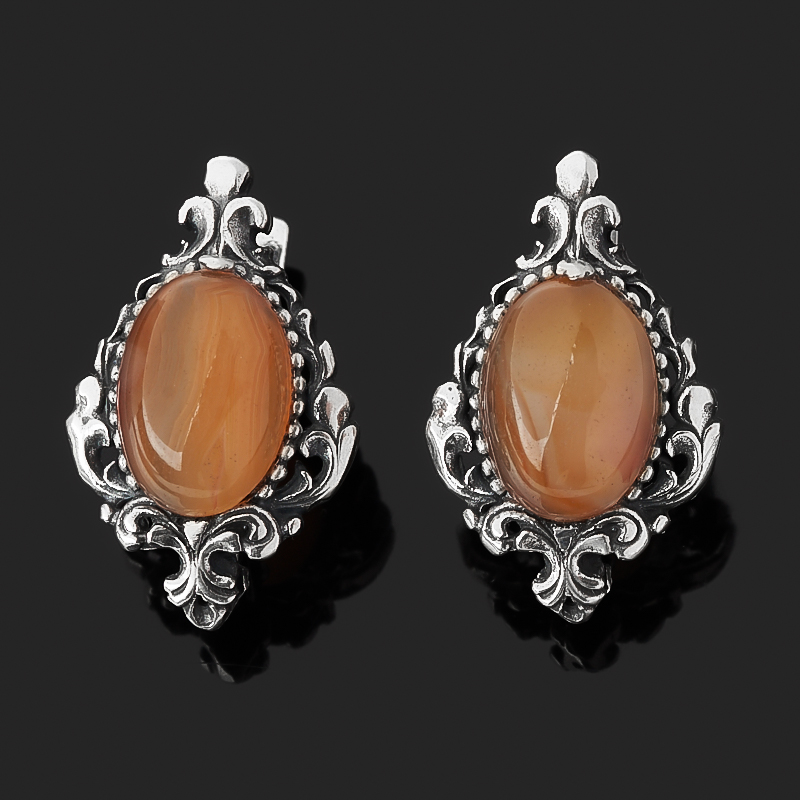 

Серьги сердолик (серебро 925 пр. оксидир.)