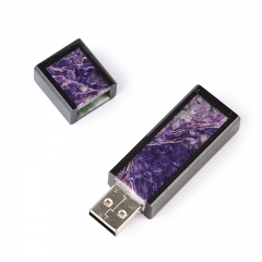 USB-флеш-накопитель микс долерит, чароит 32 Гб 6,5 см
