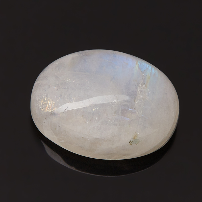 Кабошон лунный камень (адуляр) Индия (1 шт) 10*14 мм