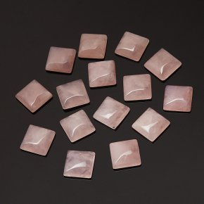 Кабошон розовый кварц Бразилия (1 шт) 14*14 мм