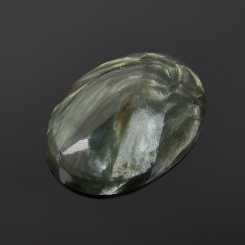 

Кабошон клинохлор (серафинит) 10*14 мм