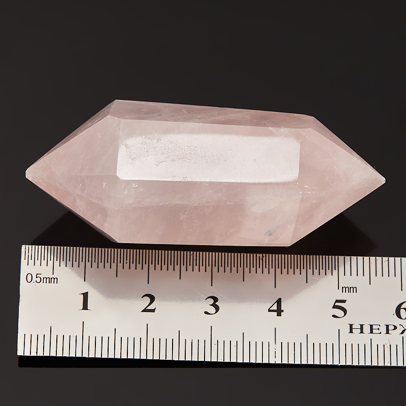 Кристалл розовый кварц Бразилия (двухголовик) S (4-7 см)