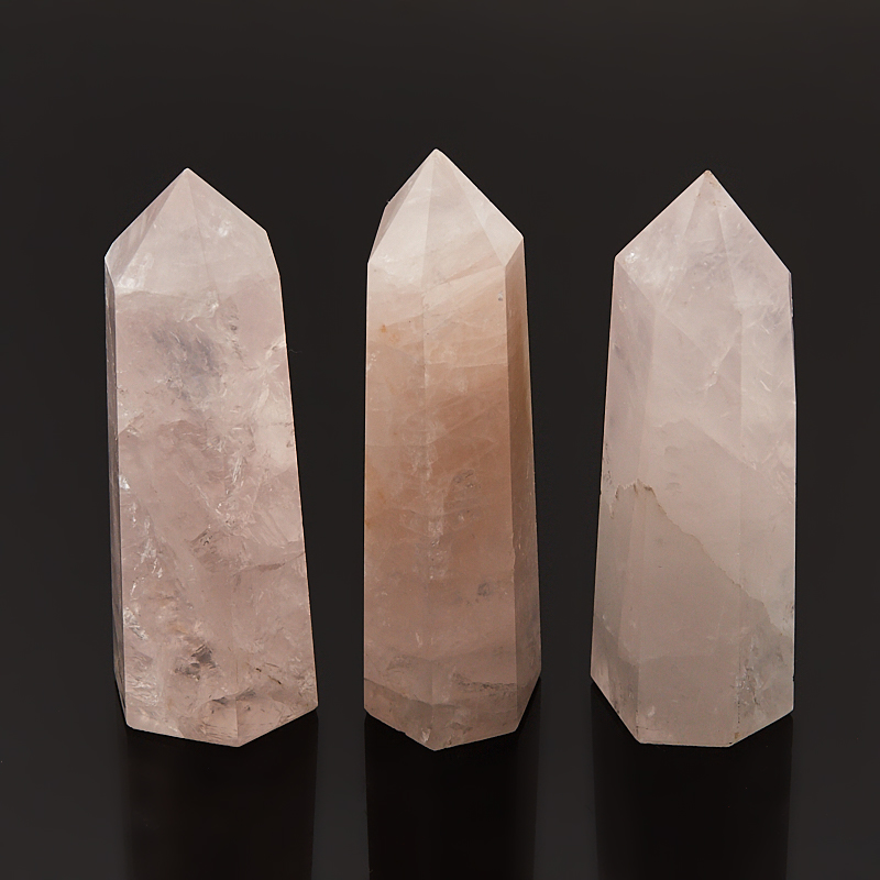 Кристалл розовый кварц Бразилия (ограненный) S (4-7 см) (1 шт)