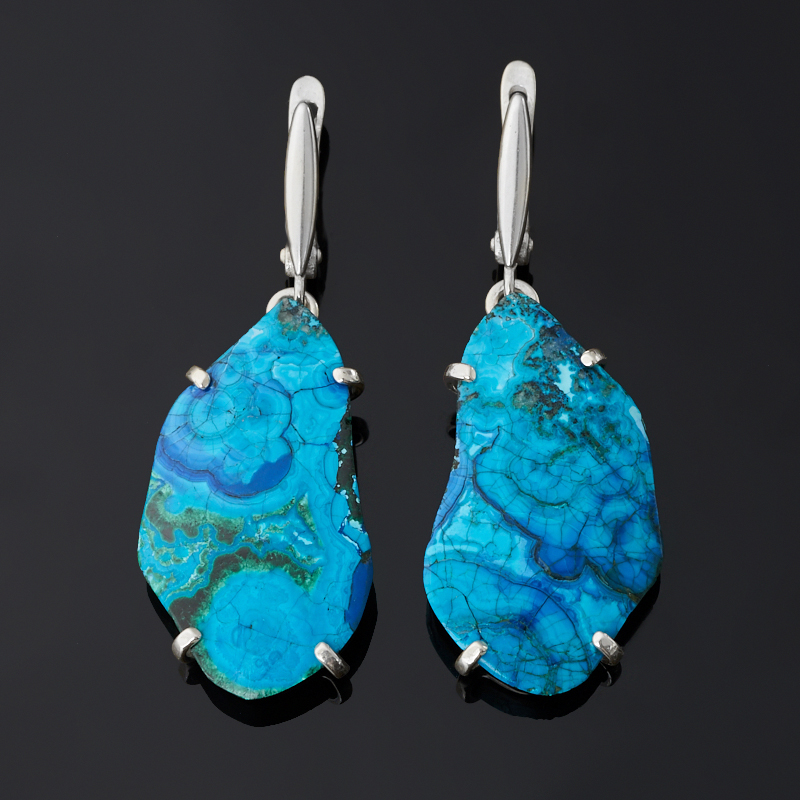 

Серьги хризоколла (серебро 925 пр.)