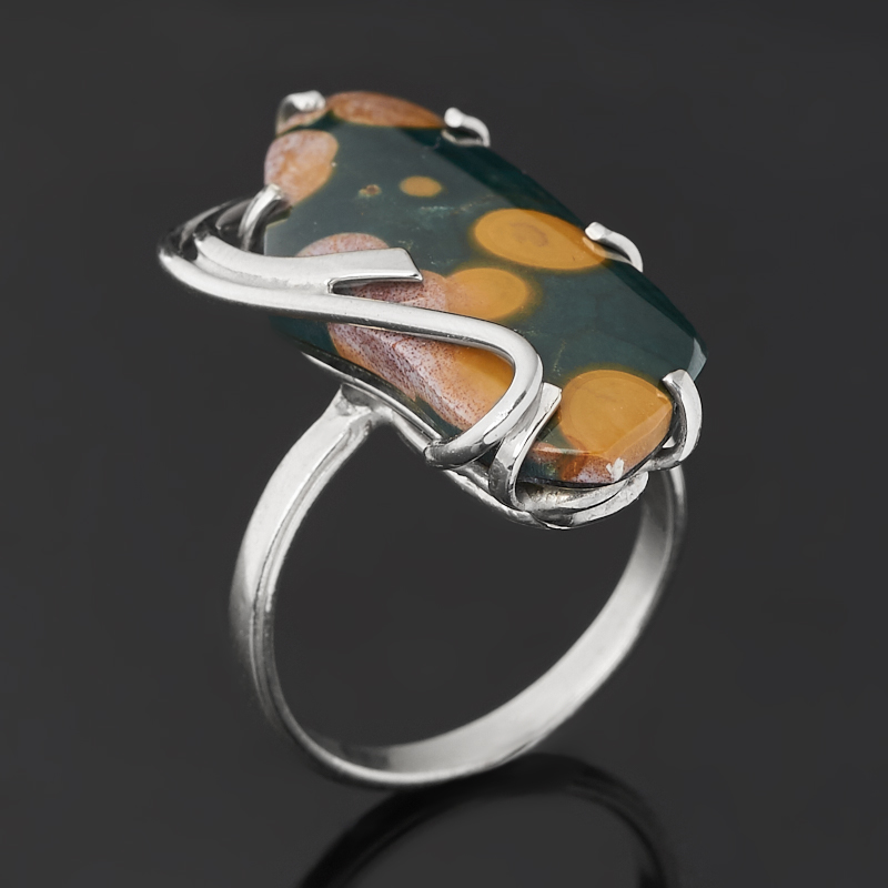 

Кольцо яшма океаническая (нейзильбер) размер 18,5