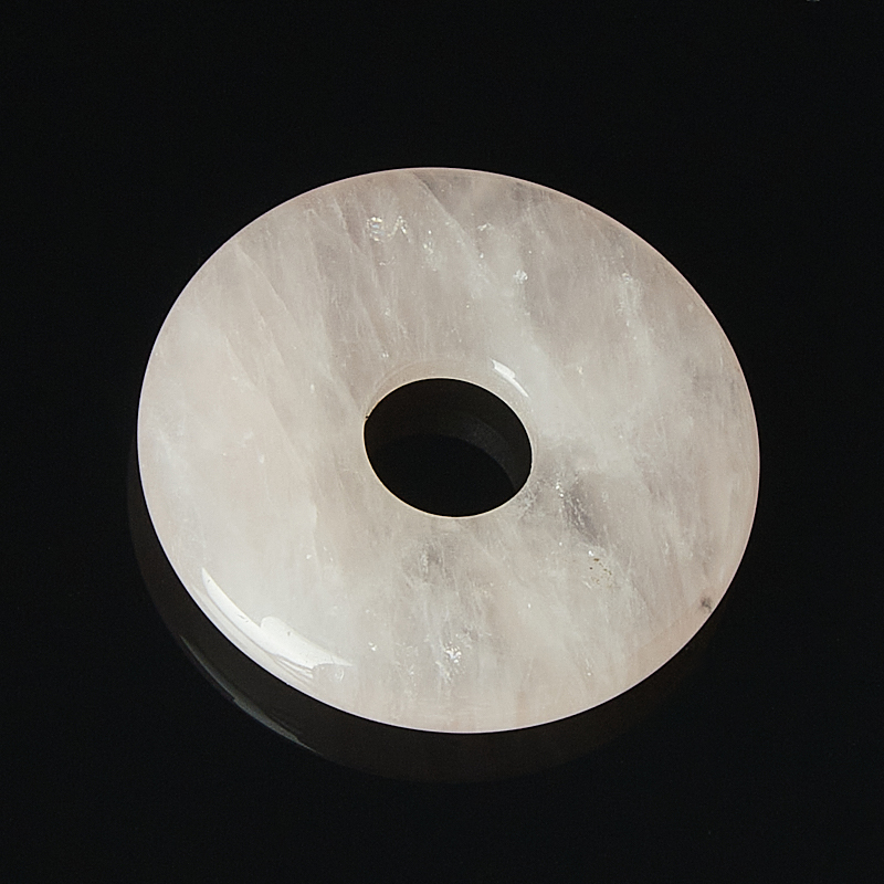 Кулон розовый кварц Бразилия круг 2,5 см