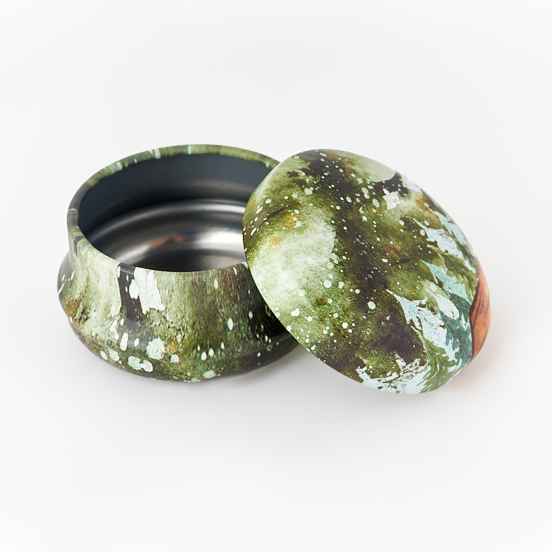Шкатулка для хранения камней / украшений (зеленый) 4х2 см
