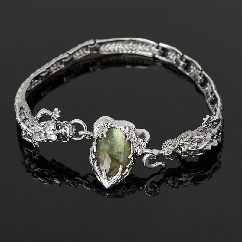 

Браслет лабрадор (серебро 925 пр. родир. бел., родир. черн.) 19 см