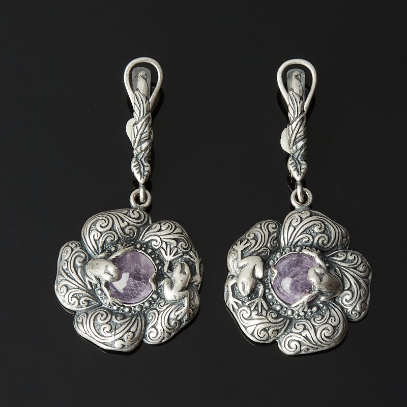

Серьги аметист (серебро 925 пр. оксидир.)