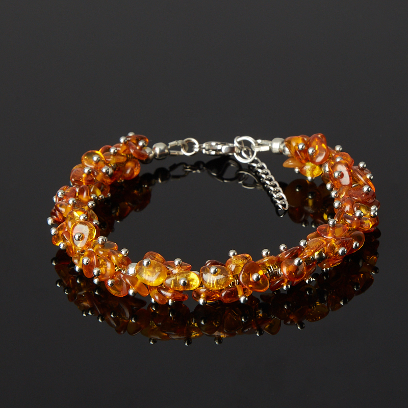 

Браслет янтарь (биж. сплав, сталь хир.) 17 см (+3 см)