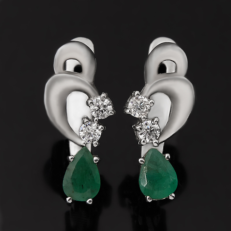 

Серьги изумруд (серебро 925 пр.) огранка