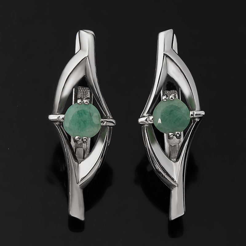 

Серьги изумруд (серебро 925 пр.) огранка
