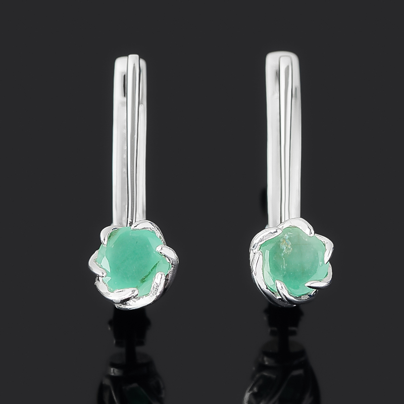 

Серьги изумруд (серебро 925 пр.) огранка