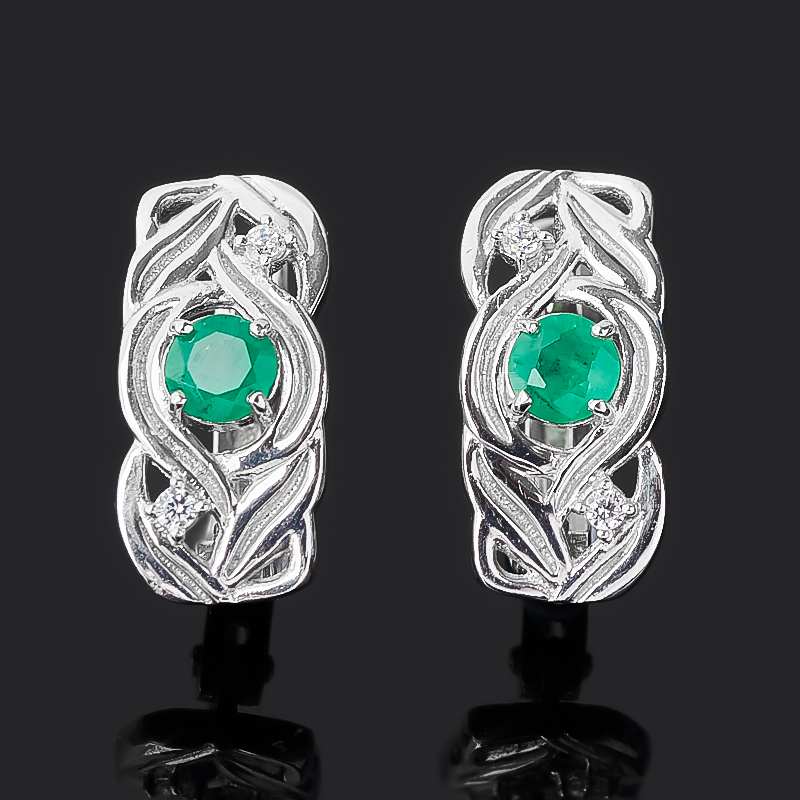 

Серьги изумруд (серебро 925 пр.) огранка