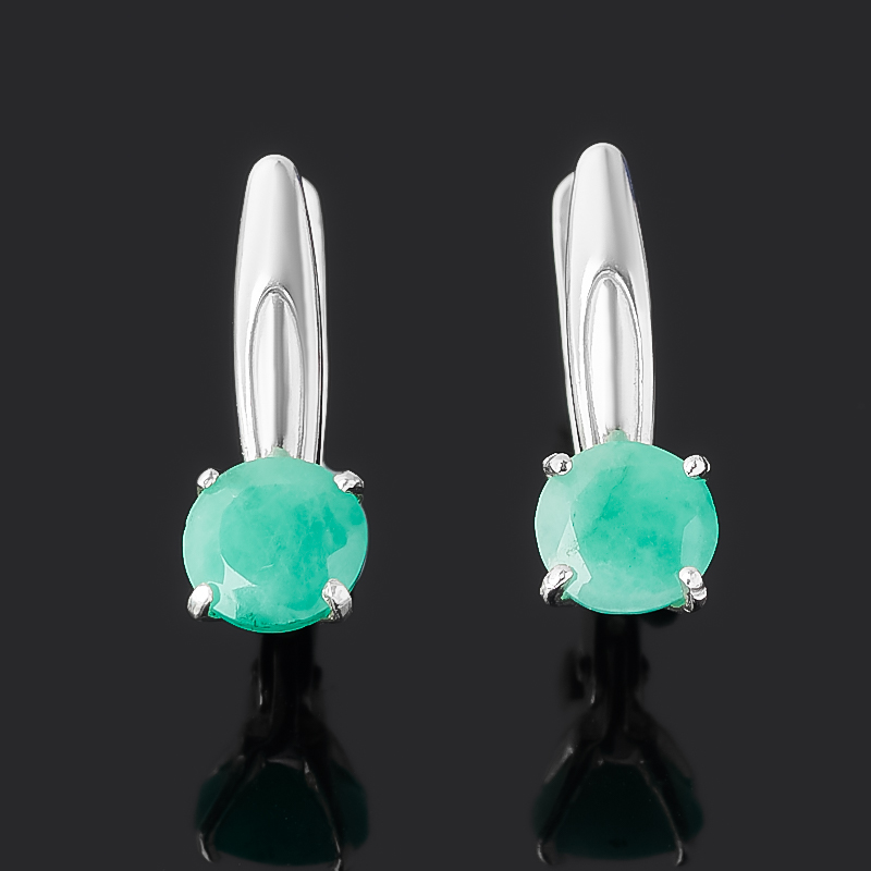 

Серьги изумруд (серебро 925 пр.) огранка