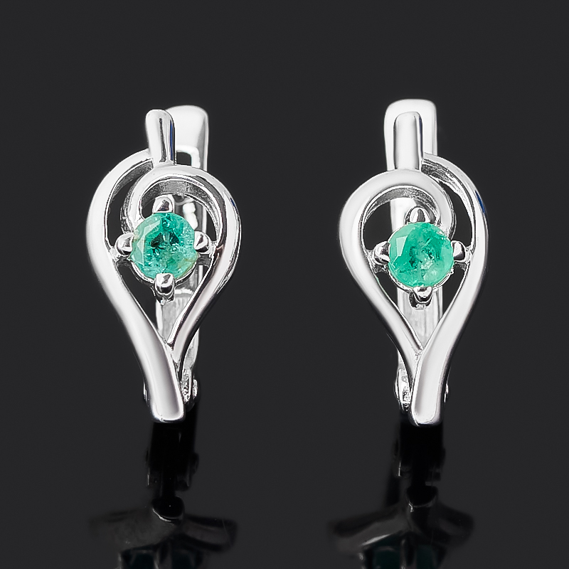 

Серьги изумруд (серебро 925 пр.) огранка
