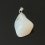 Кулон агат белый Индия (биж. сплав) галтовка 2-3 см