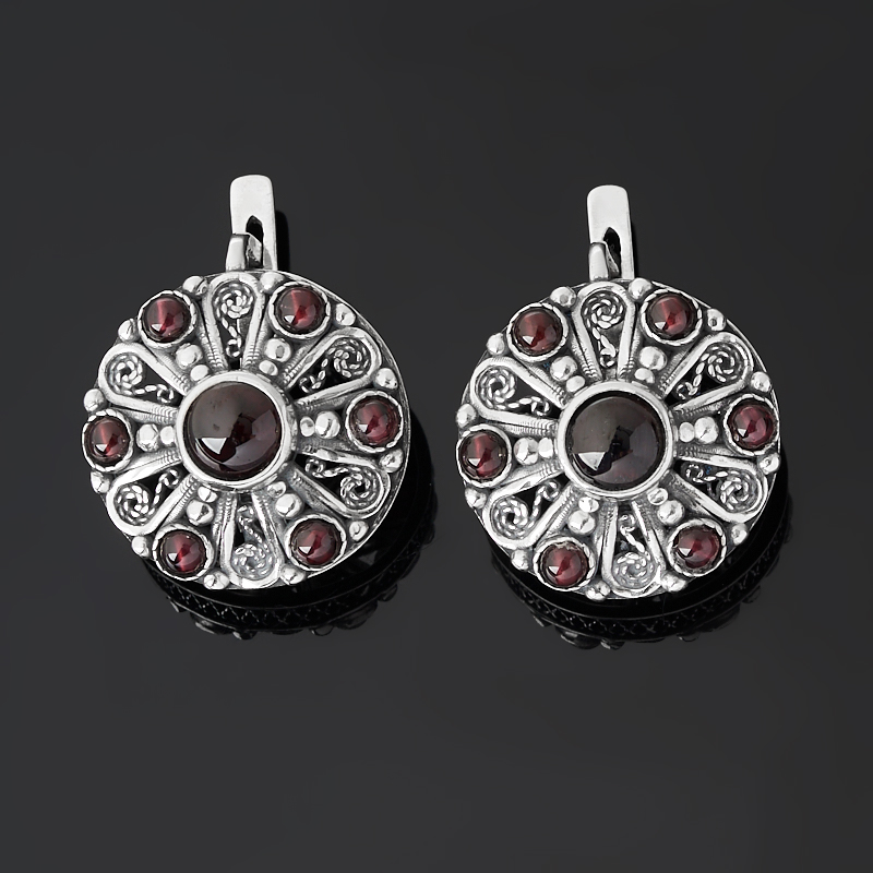 

Серьги гранат альмандин (серебро 925 пр. оксидир.)