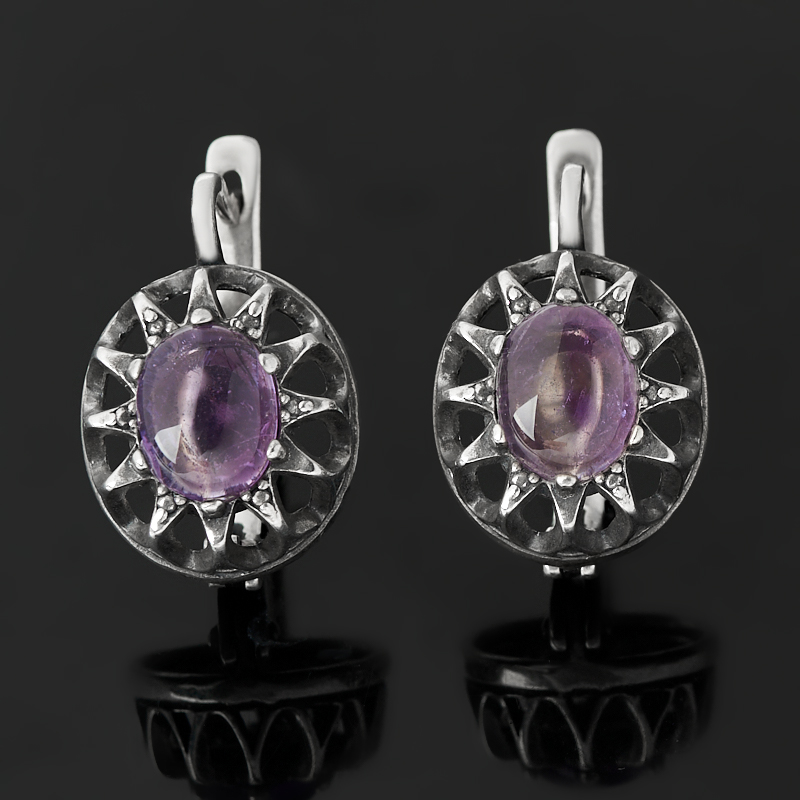 

Серьги аметист (серебро 925 пр. оксидир.)