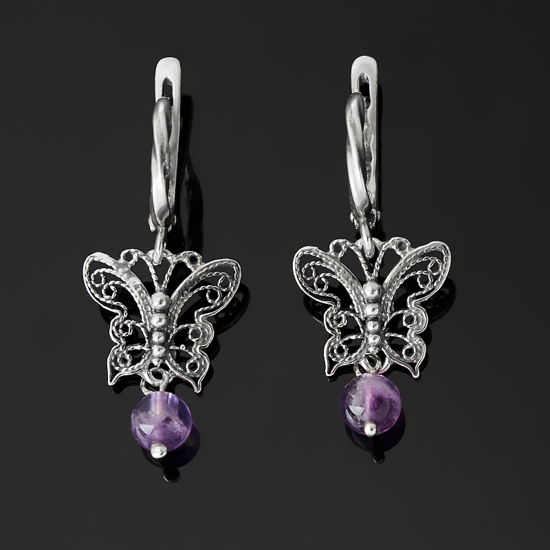 

Серьги аметист (серебро 925 пр. оксидир.)