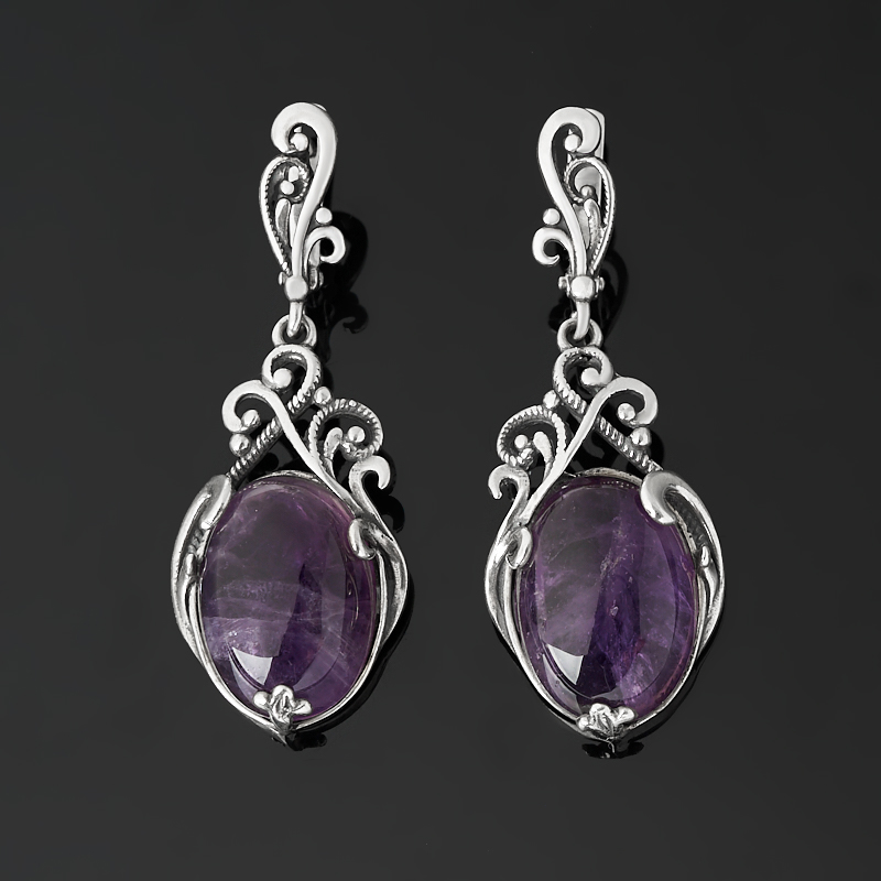 

Серьги аметист (серебро 925 пр. оксидир.)