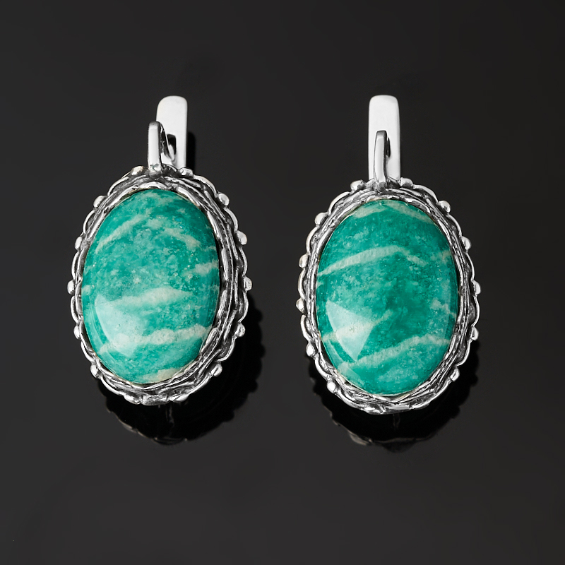 

Серьги амазонит (серебро 925 пр. оксидир.)