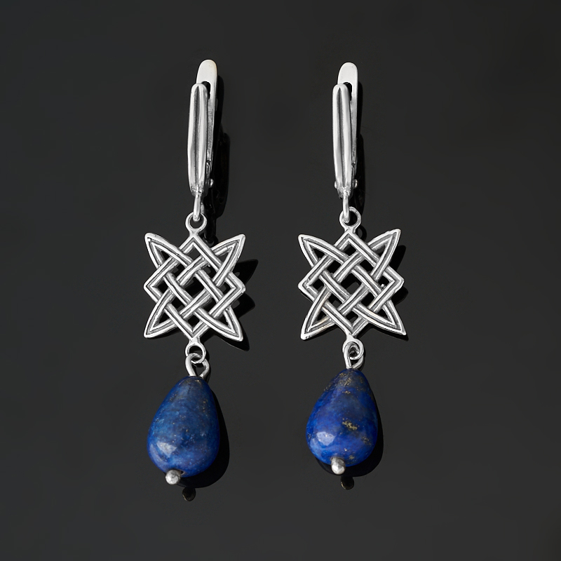 

Серьги лазурит (серебро 925 пр. оксидир.)