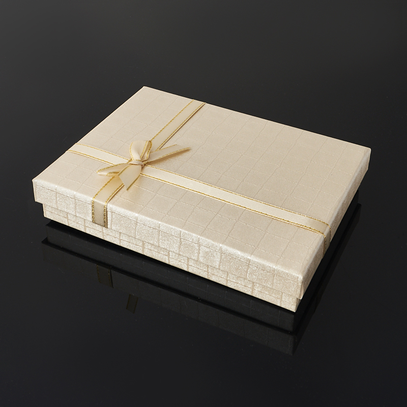 Подарочная упаковка (картон) универсальная (коробка) (бежевый) 160х120х30 мм