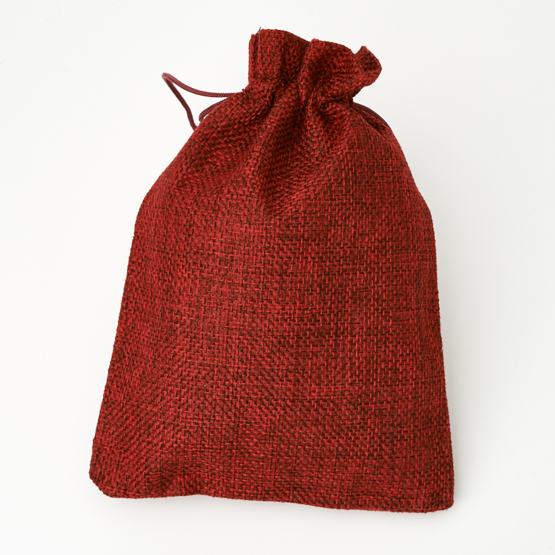 Подарочная упаковка (текстиль) универсальная (мешочек плоский) (красный) 125х180 мм