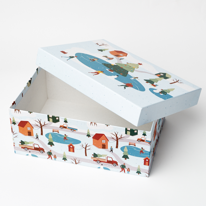 Подарочная упаковка (картон) универсальная (коробка) (микс) 230х160х100 мм