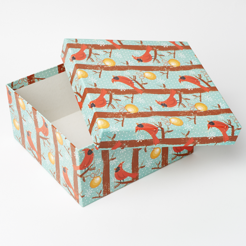 Подарочная упаковка (картон) универсальная (коробка) (микс) 190х190х100 мм