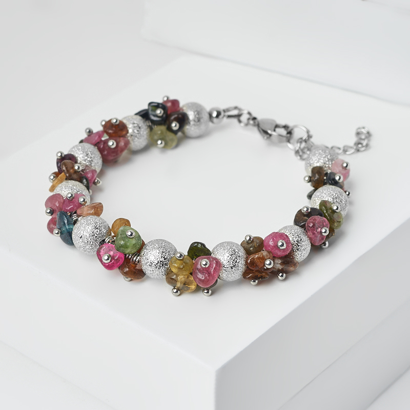 

Браслет турмалин (биж. сплав, сталь хир.) 16 см (+3 см)