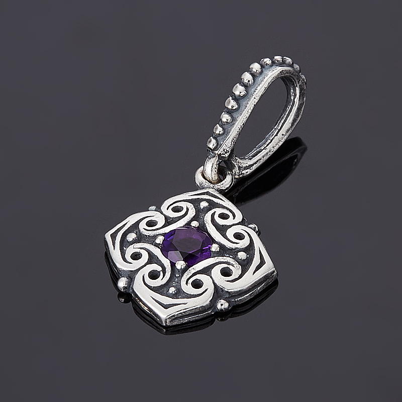 

Кулон аметист (серебро 925 пр. оксидир.) огранка