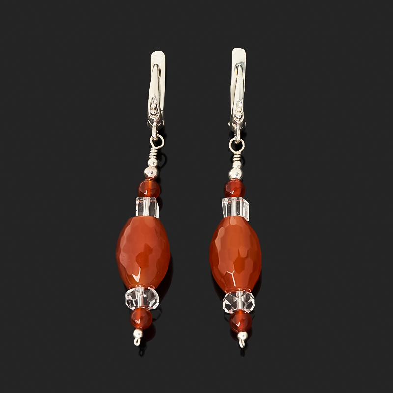 

Серьги сердолик (серебро 925 пр.) огранка