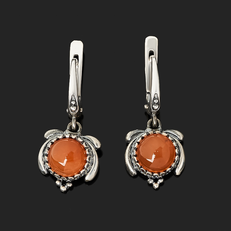 

Серьги сердолик (серебро 925 пр. оксидир.)