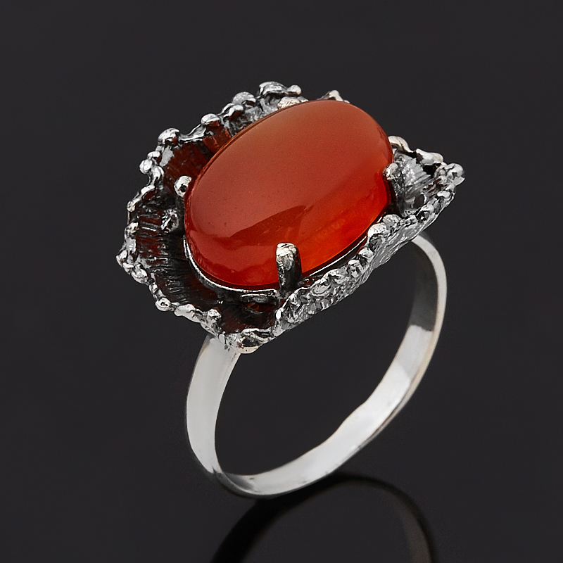 

Кольцо сердолик (серебро 925 пр. оксидир.) размер 18,5
