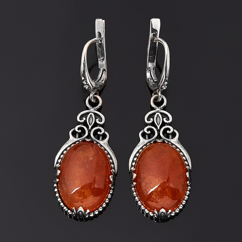 

Серьги сердолик (серебро 925 пр. оксидир.)