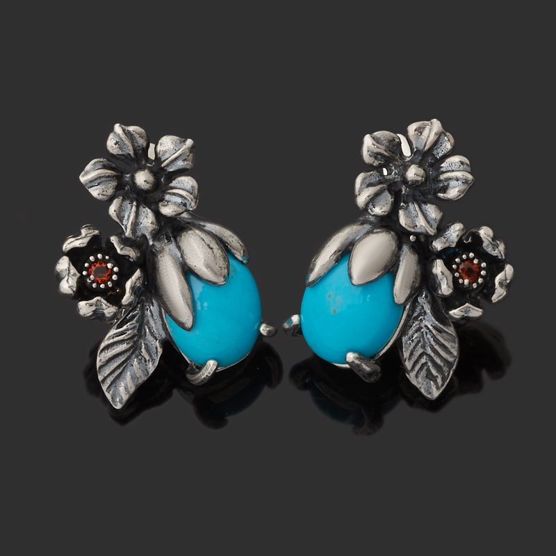 

Серьги бирюза (серебро 925 пр. оксидир.)