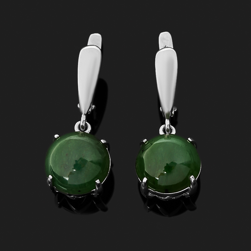 

Серьги нефрит зеленый (серебро 925 пр.)