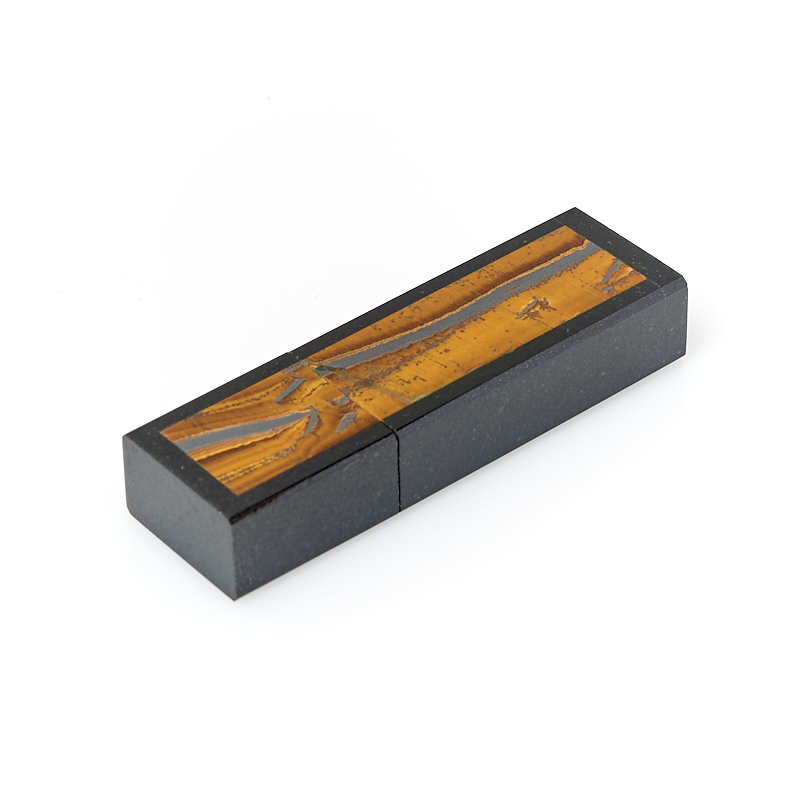 USB-флеш-накопитель микс долерит, тигровый глаз 32 Гб 6,5 см