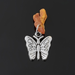 Талисман янтарь Россия (бабочка) 1,5 см