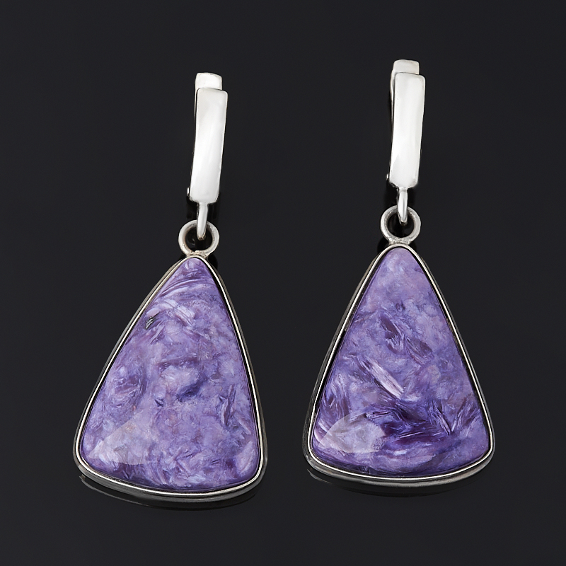 

Серьги чароит (серебро 925 пр.)