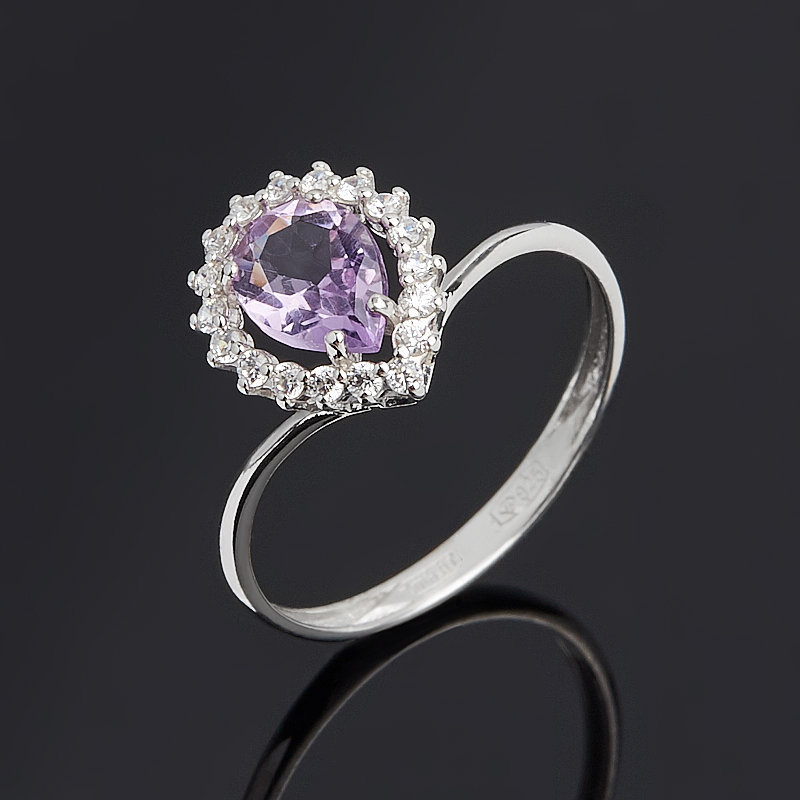 

Кольцо аметист (серебро 925 пр. родир. бел.) огранка размер 17,5