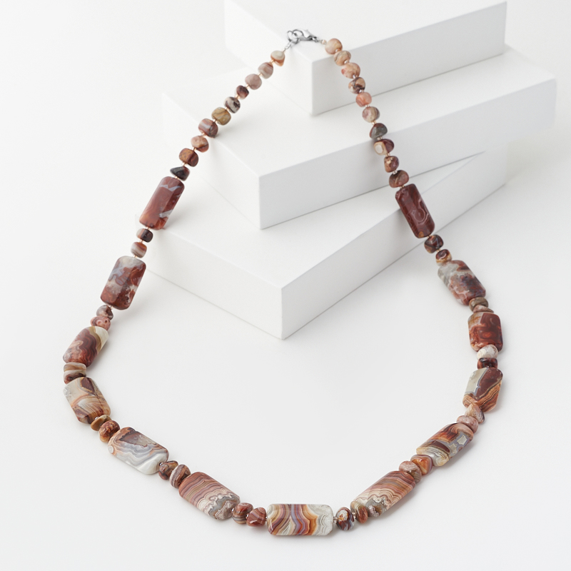 

Бусы агат крейзи (биж. сплав) длинные 63 см