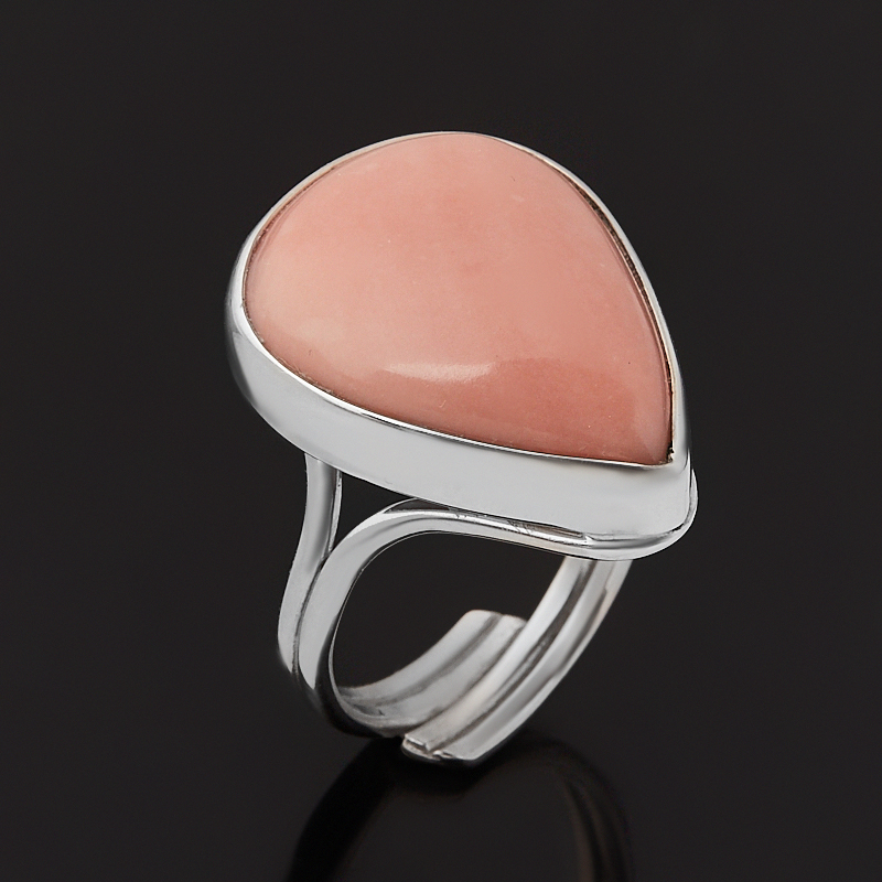 Кольцо опал розовый Перу (регулируемый) размер 17,5