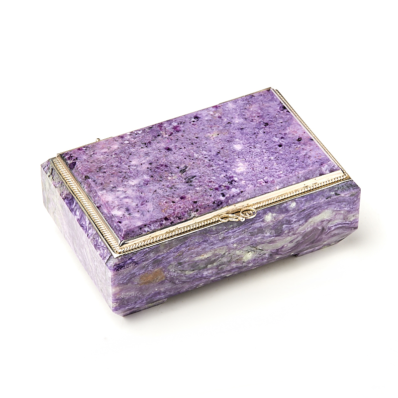 

Шкатулка чароит (мельхиор) 11,5х7,5х4,5 см