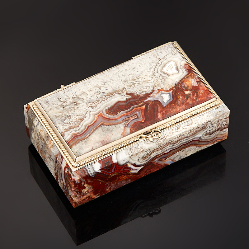 

Шкатулка агат крейзи (мельхиор) 9,5х5,5х4 см