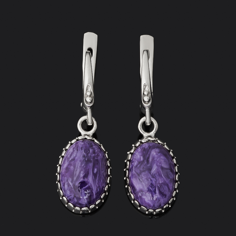 

Серьги чароит (серебро 925 пр.)